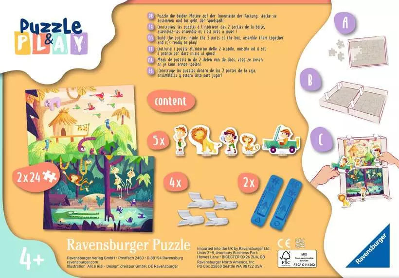 Ravensburger - Puzzle & Play - Jungle Adventure (24 Pieces)