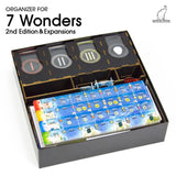 Gaming Trunk - Wonderment Organizer 2nd Edition for 7 Wonders (Second Edition) (Black)